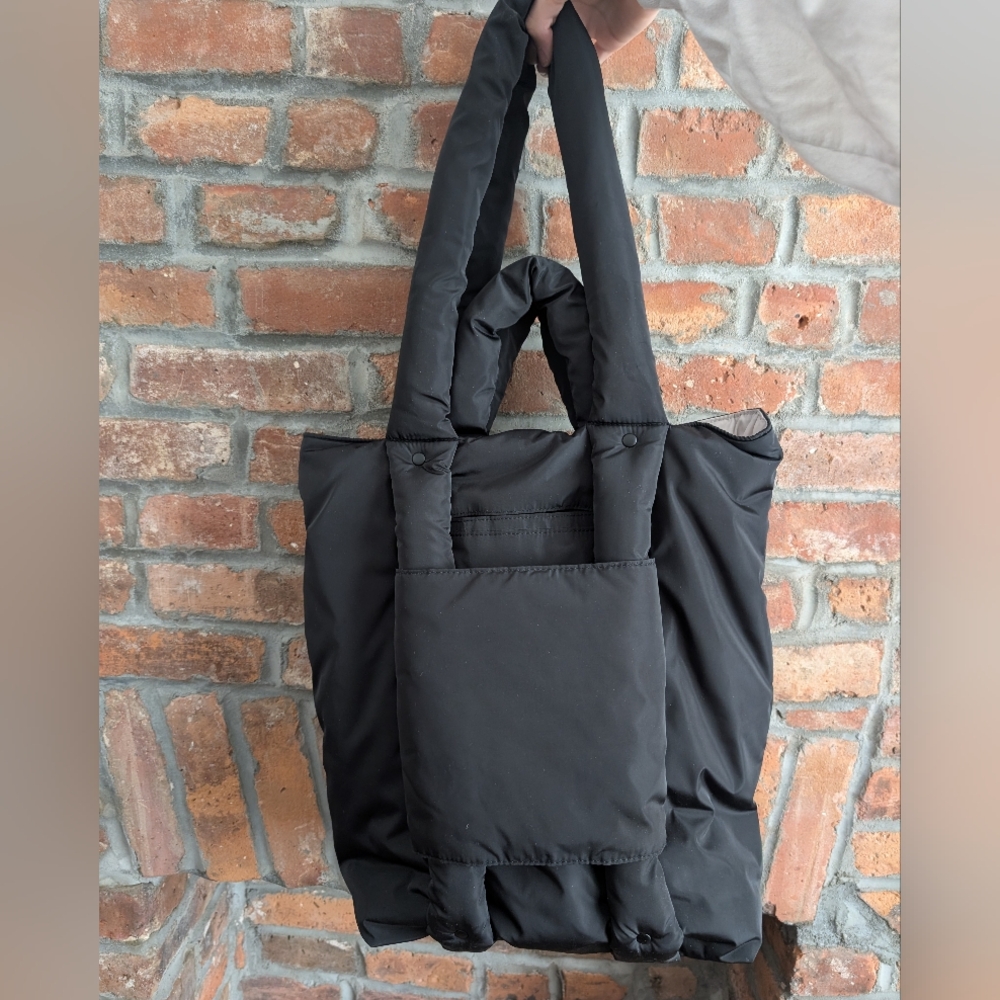 Dagne Dover Black Jemi Cargo Puff Tote - Picture 3 of 10